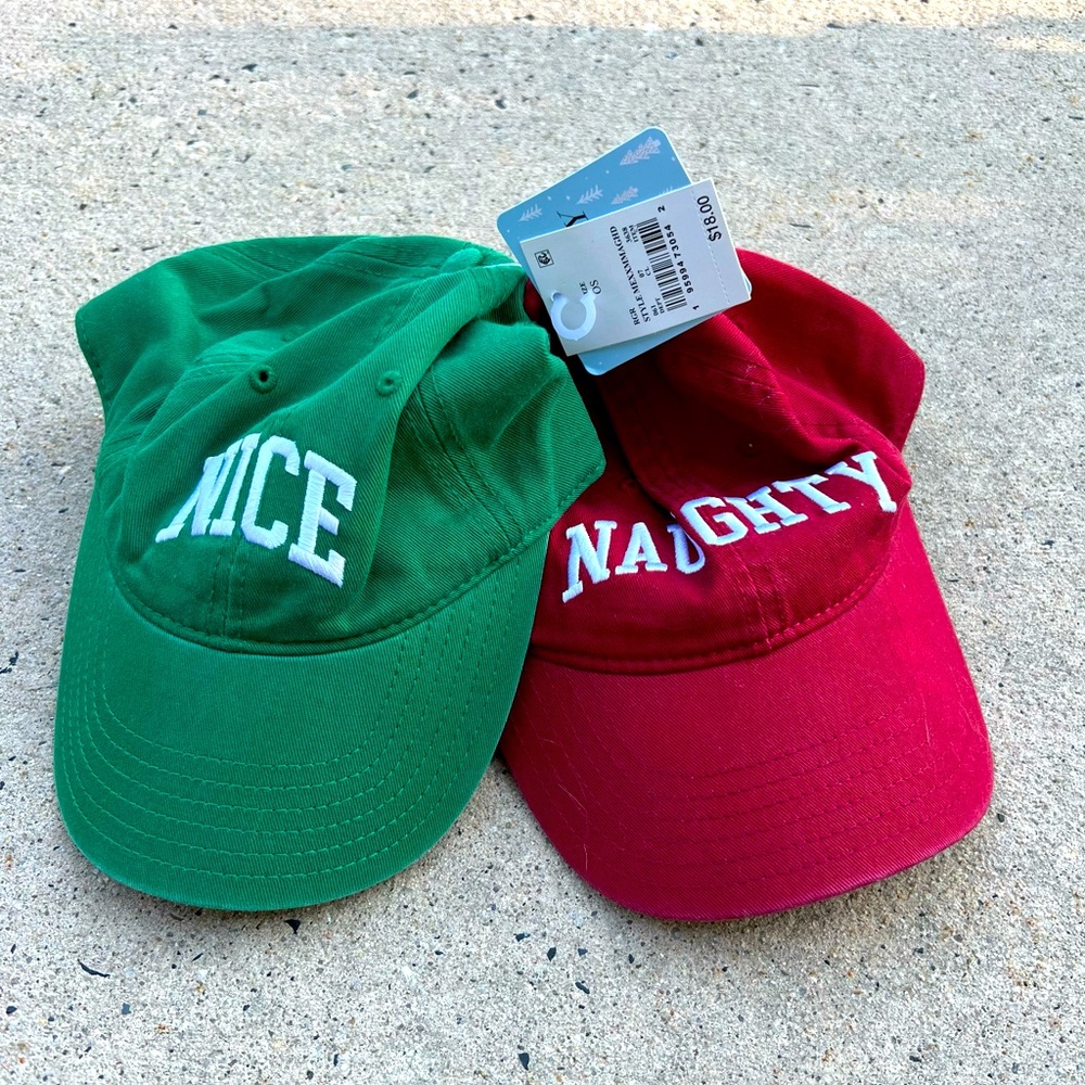 Set of 2 “Naughty” and “Nice” Hats - Festive or Fun!